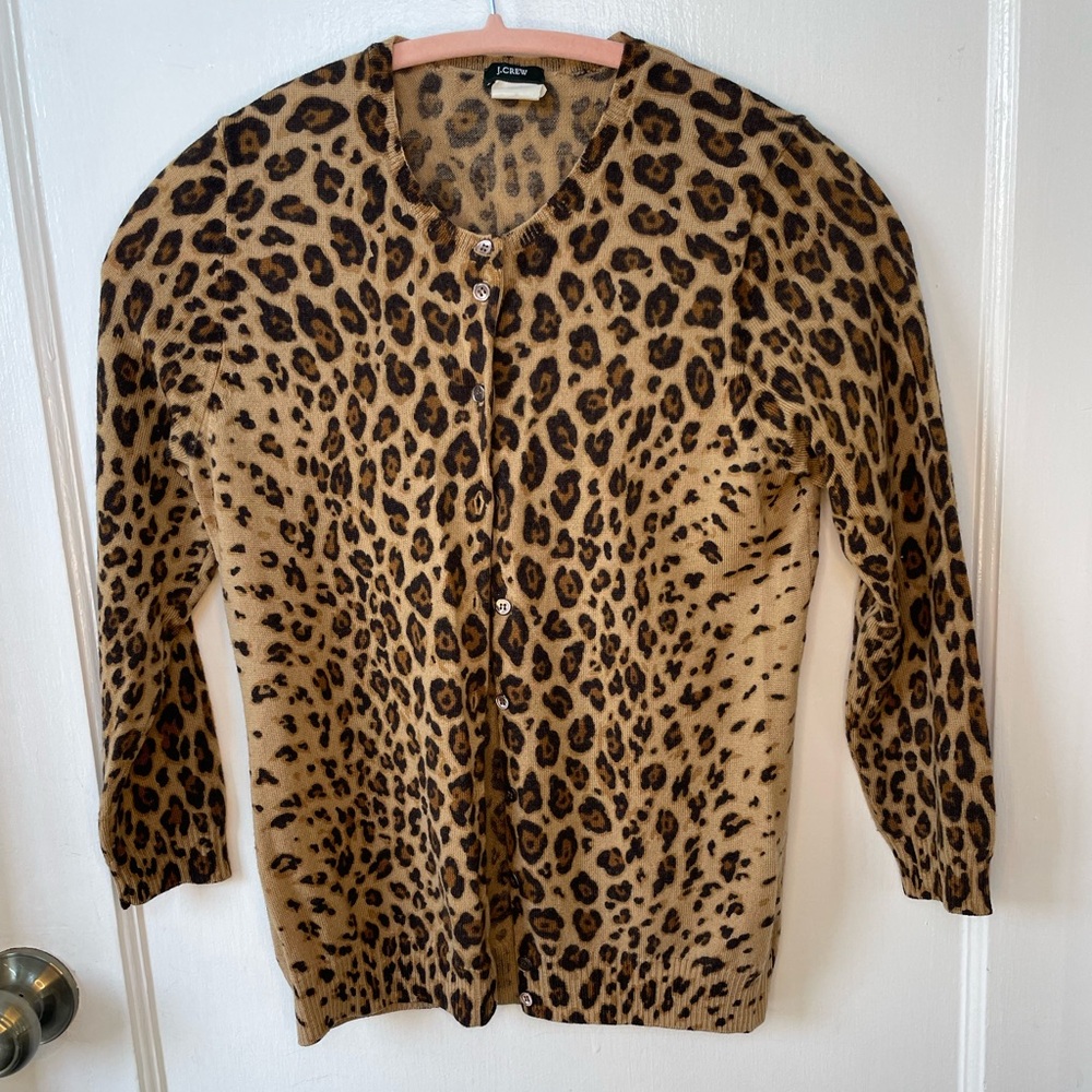 J. Crew Leopard Print Wool Women's Sweater